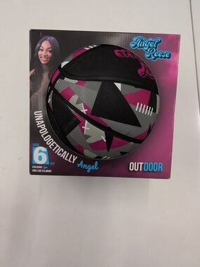 Angel Reese Outdoor Basketball - Black, Pink & Gray